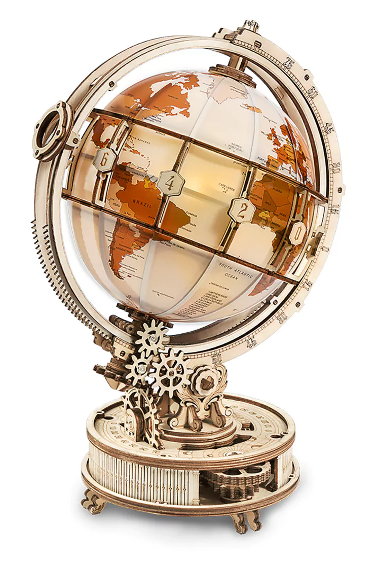 Деревянный конструктор Robotime Светящийся глобус Luminous Globe