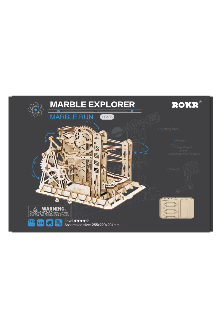 Динамический конструктор-серпантин с шариками Robotime Marble Explorer