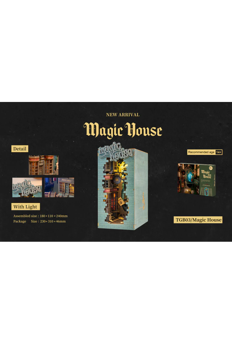 Деревянный конструктор - книжный уголок Волшебный Дом Robotime Rolife Magic House