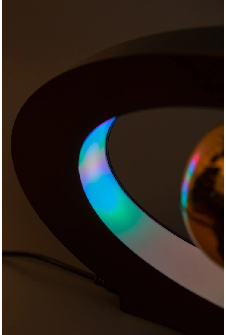 Парящий глобус с RGB-подсветкой (золотой) (D - 9см)