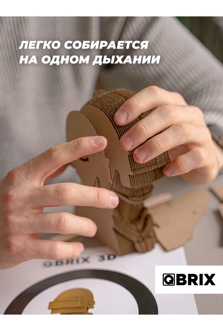 Картонный 3D конструктор QBRIX Последний на острове