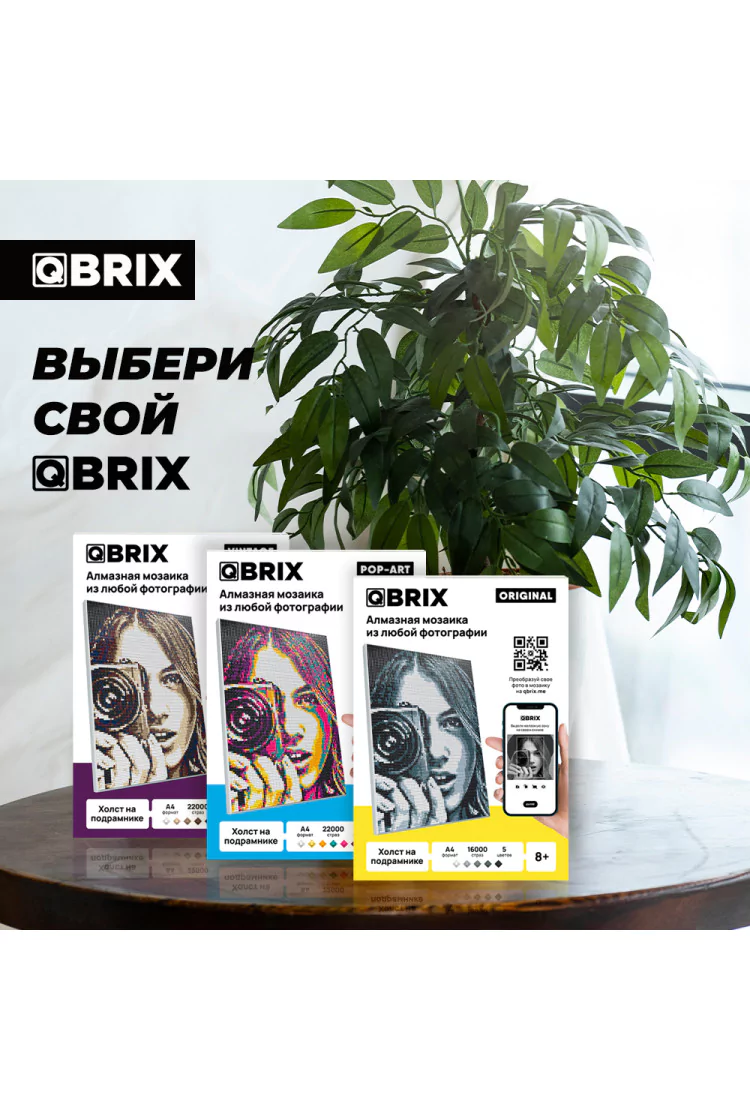 QBRIX Алмазная фото-мозаика на подрамнике ORIGINAL А4