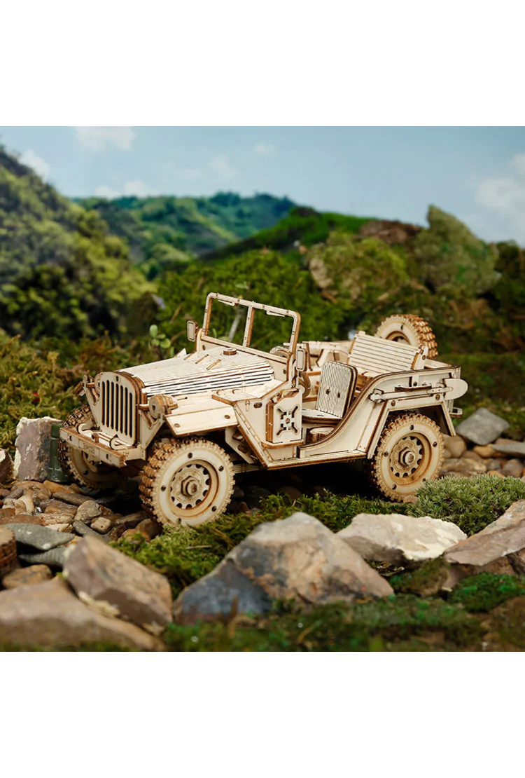 Механический конструктор Армейский внедорожник Robotime Army Field Car