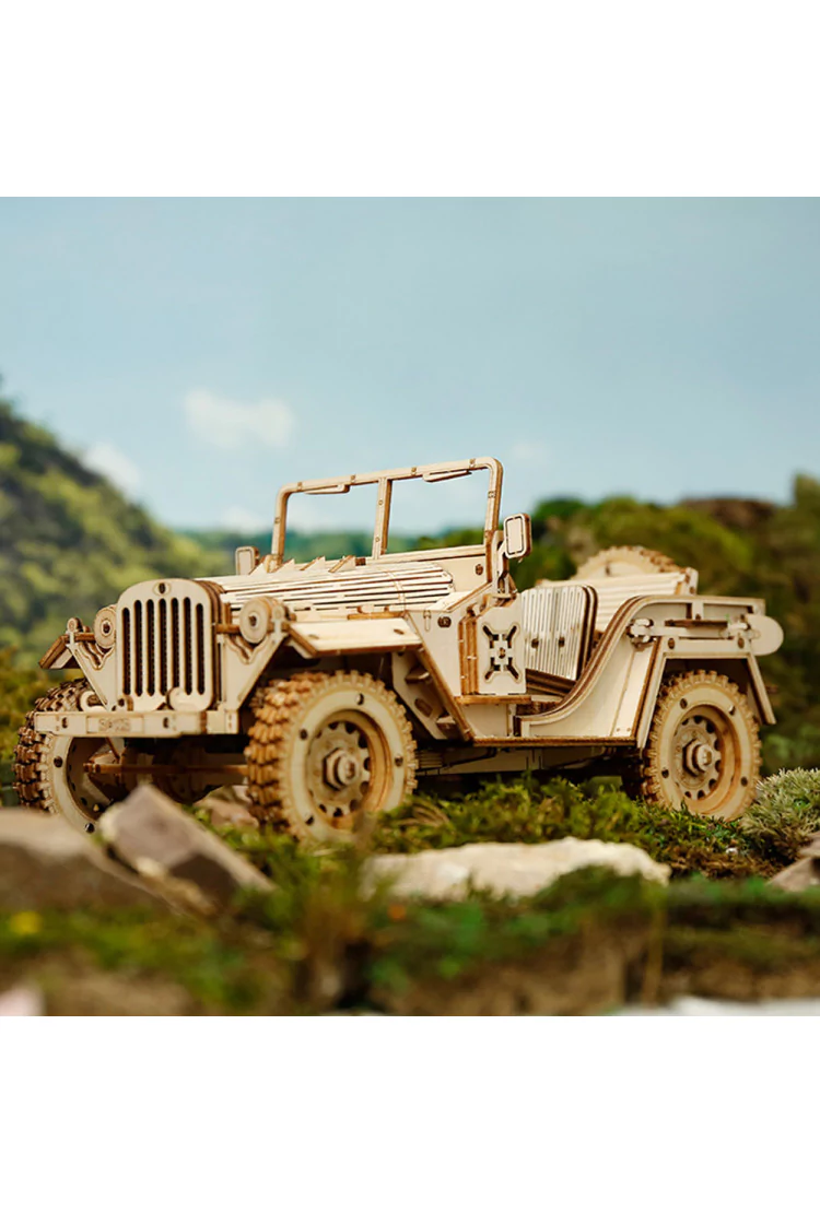 Механический конструктор Армейский внедорожник Robotime Army Field Car