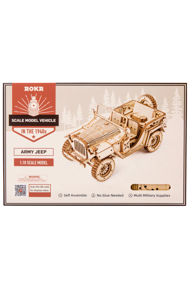 Механический конструктор Армейский внедорожник Robotime Army Field Car