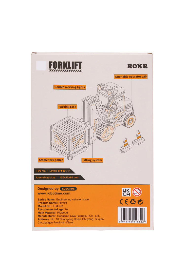 Механический конструктор Вилочный погрузчик Robotime Forklift