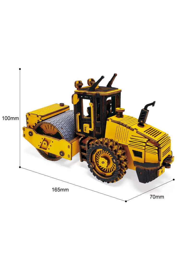 Механический деревянный конструктор Дорожный каток Robotime Road Roller
