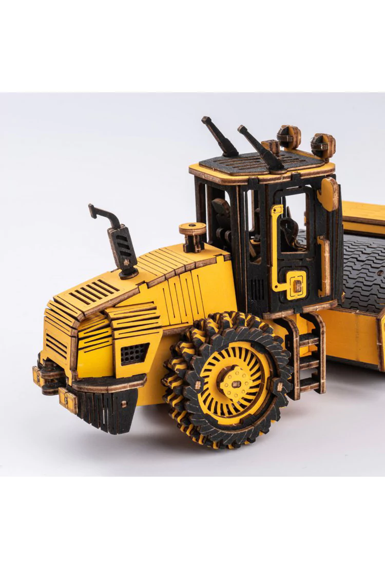 Механический деревянный конструктор Дорожный каток Robotime Road Roller