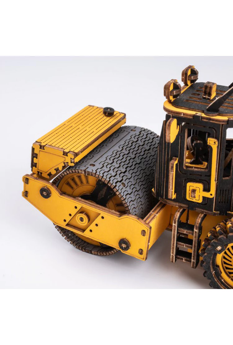 Механический деревянный конструктор Дорожный каток Robotime Road Roller