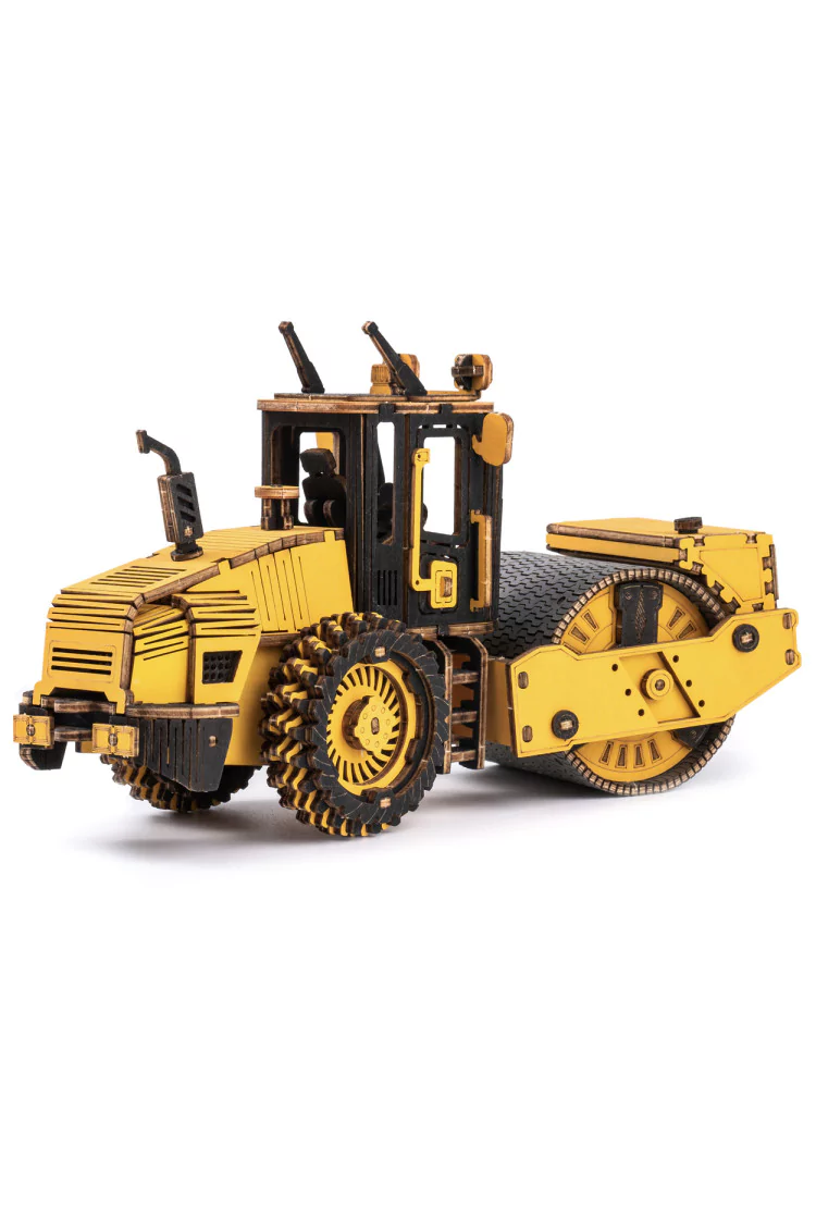 Механический деревянный конструктор Дорожный каток Robotime Road Roller
