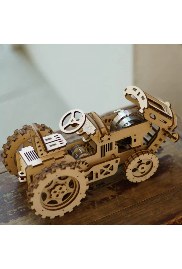 Деревянный механический конструктор Трактор Robotime Tractor