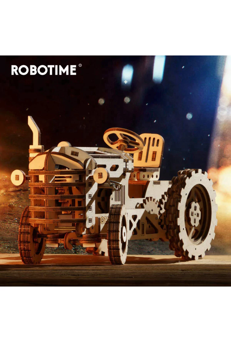 Деревянный механический конструктор Трактор Robotime Tractor