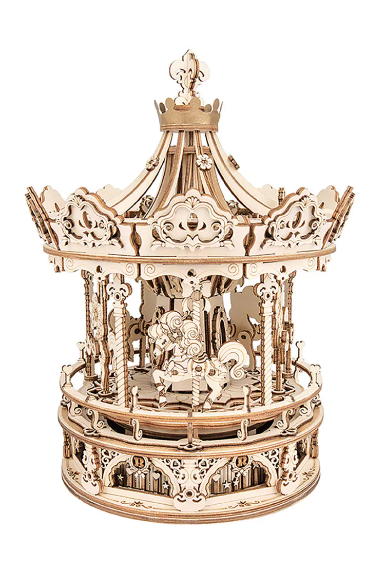 Конструктор музыкальная шкатулка Романтическая карусель Robotime Romantic Carousel