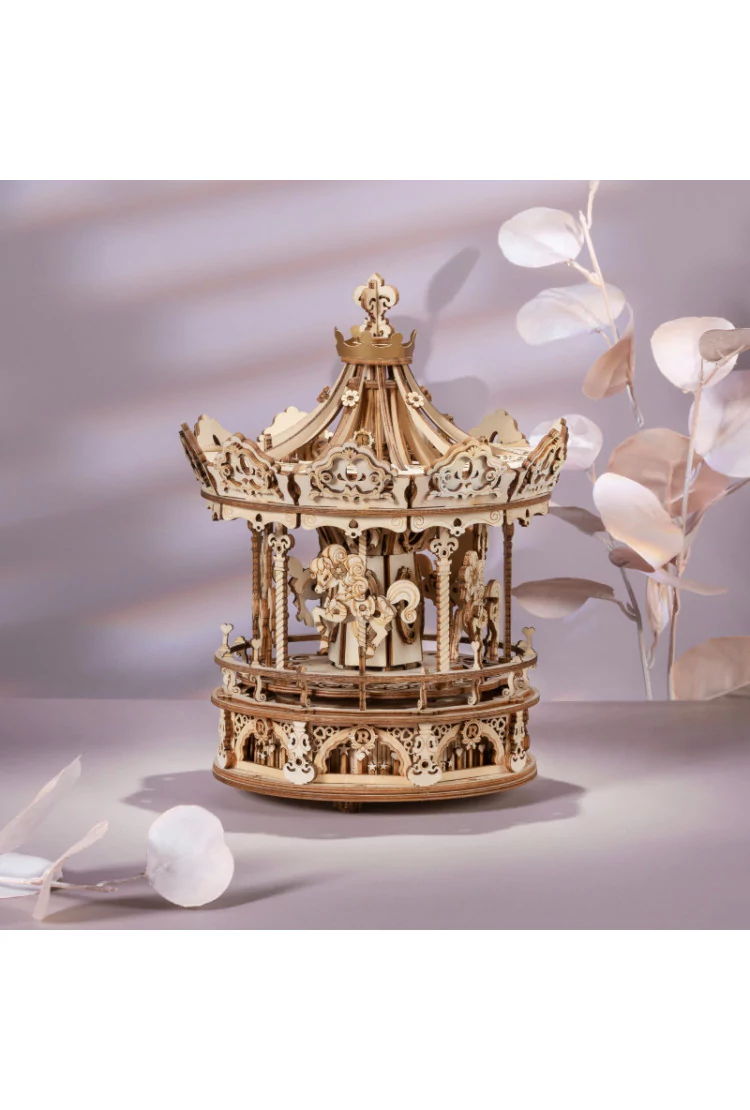 Конструктор музыкальная шкатулка Романтическая карусель Robotime Romantic Carousel
