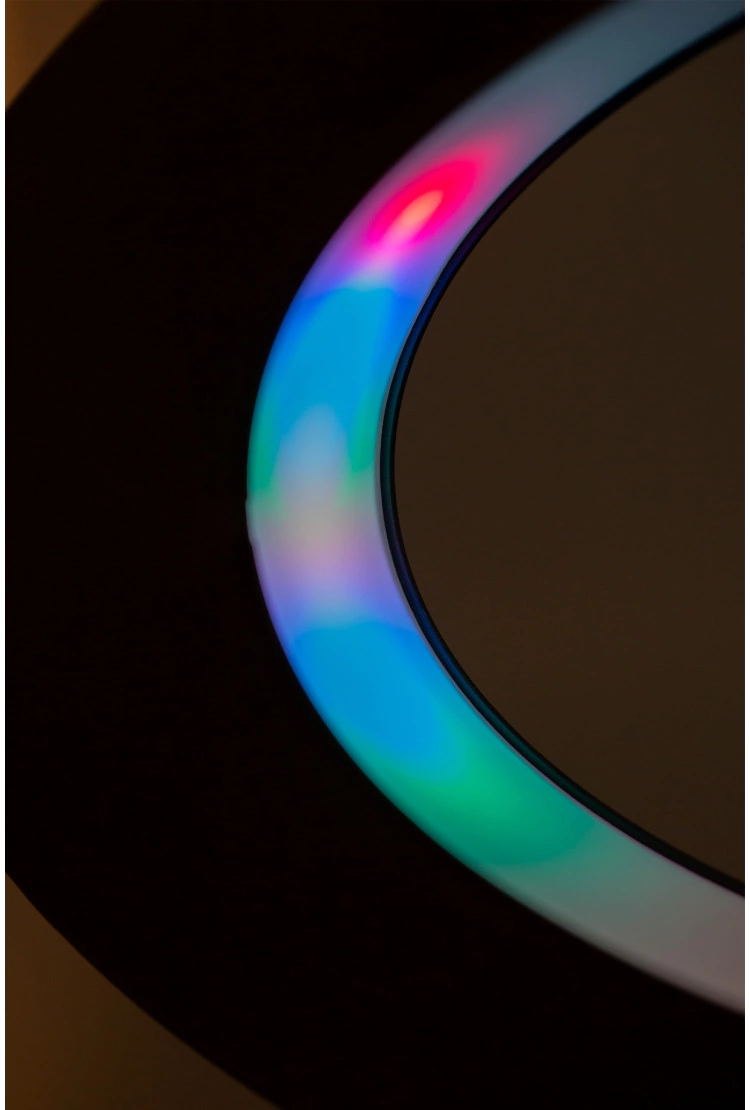 Левитирующий глобус с RGB-подсветкой (чёрный) (D - 9см) RU