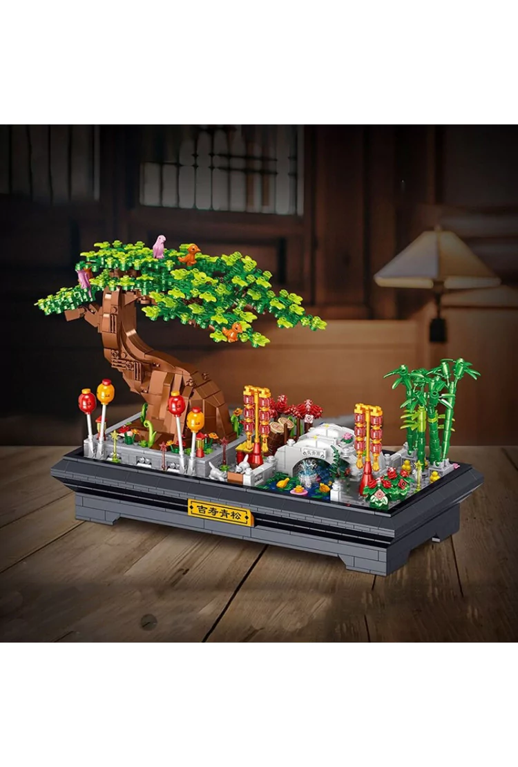 Конструктор Бонсай Мини Сосна Zhe Gao Green Pine Bonsai