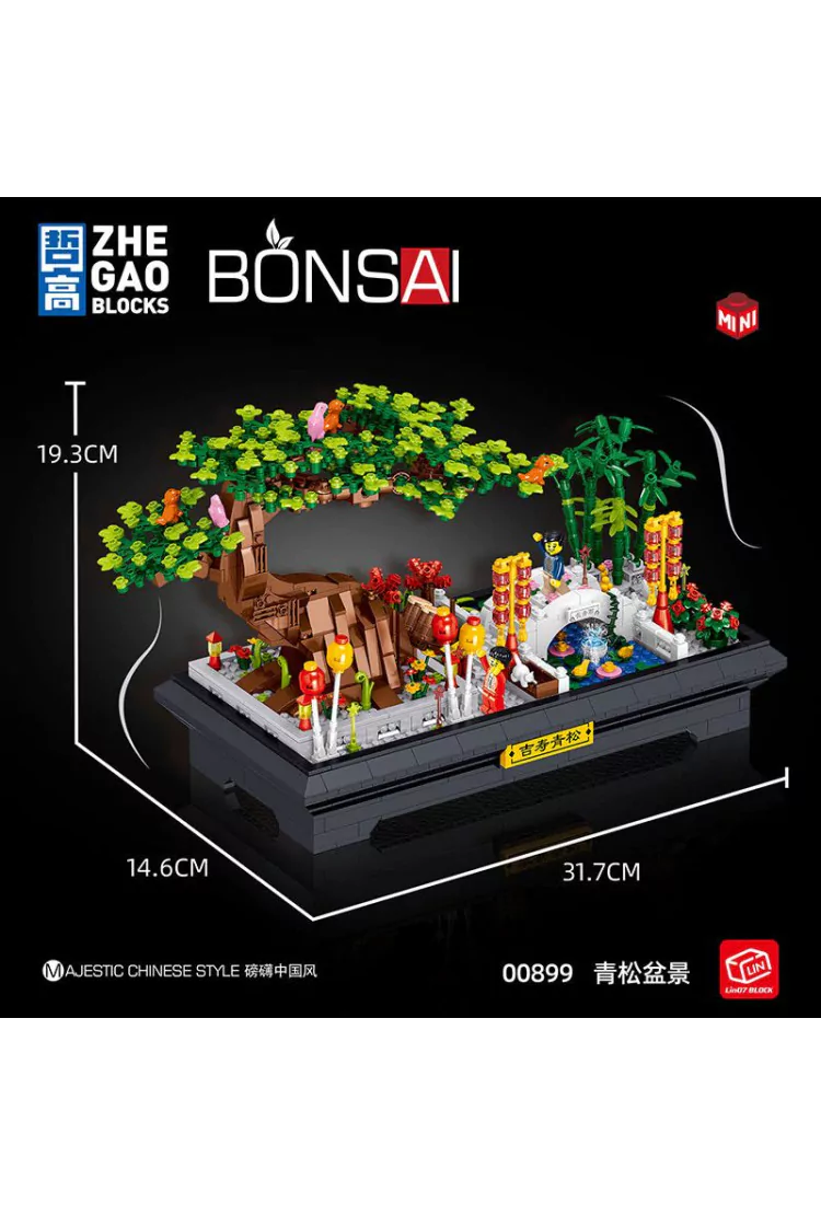 Конструктор Бонсай Мини Сосна Zhe Gao Green Pine Bonsai