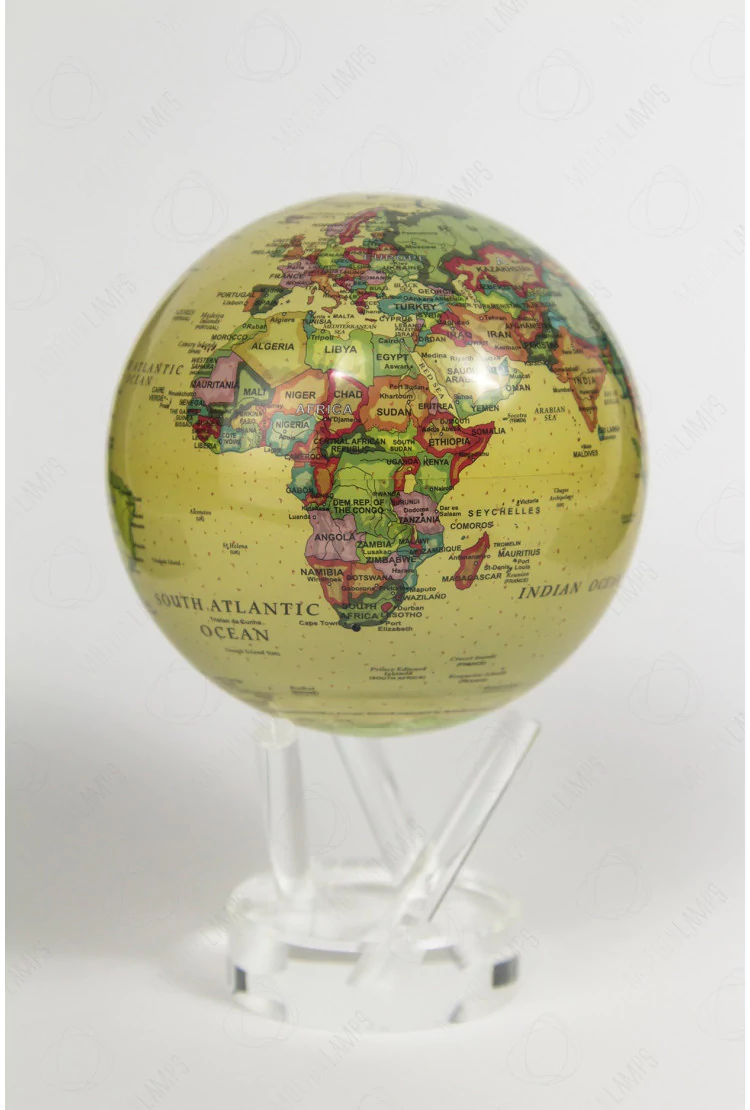 Глобус Mova Globe d12 с политической картой мира (бежевый)