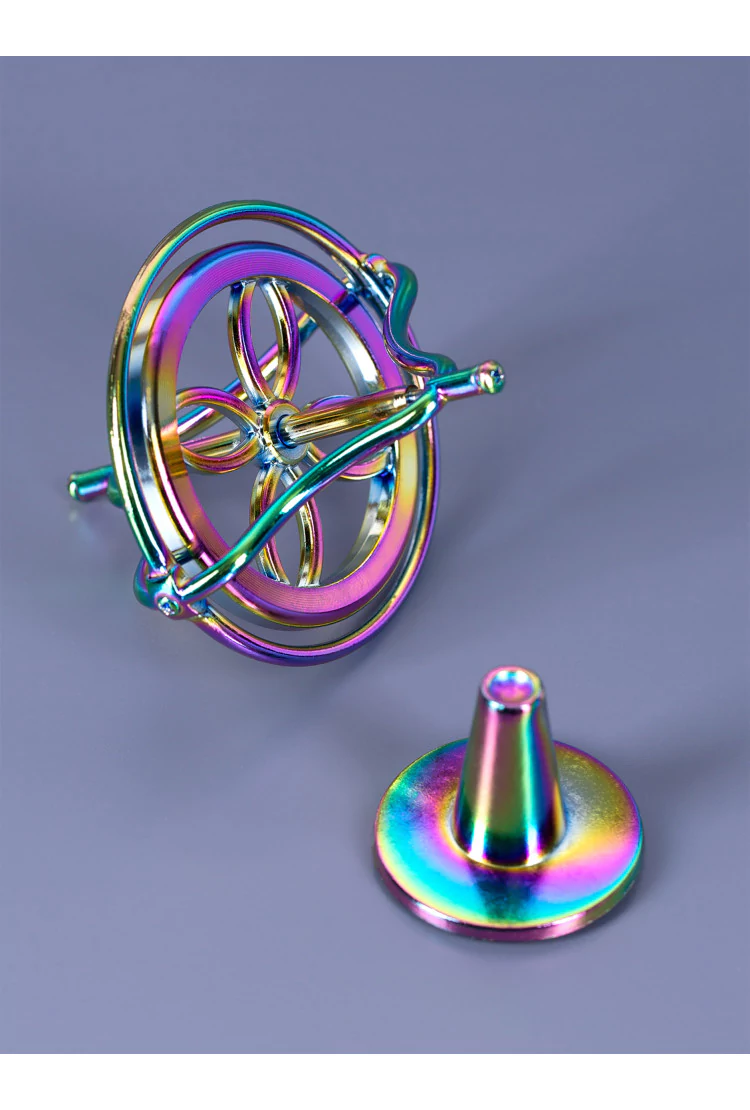 Гироскоп металлический на подставке Rainbow