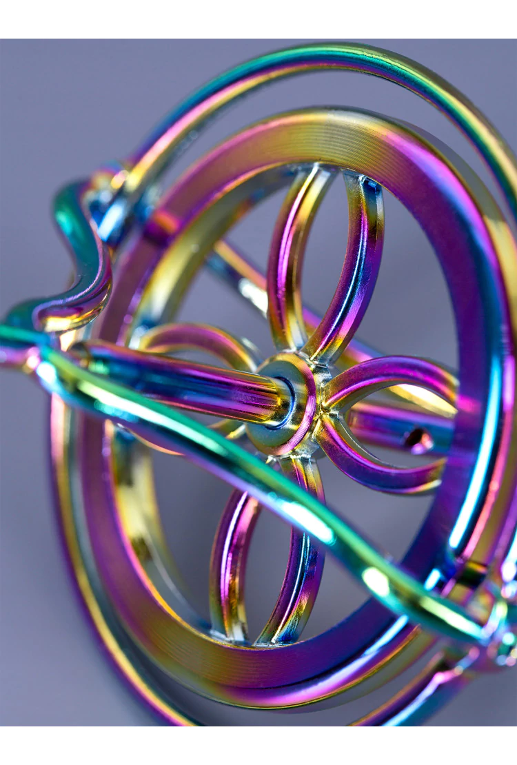 Гироскоп металлический на подставке Rainbow