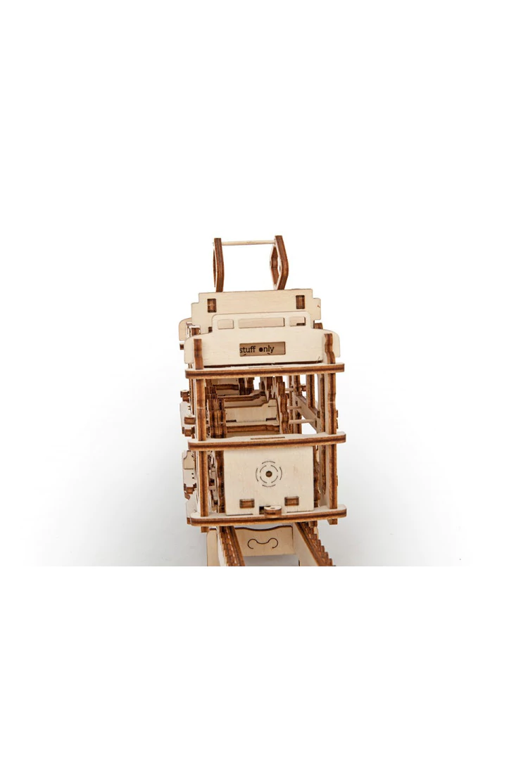 Сборная модель Ugears Трамвай с рельсами