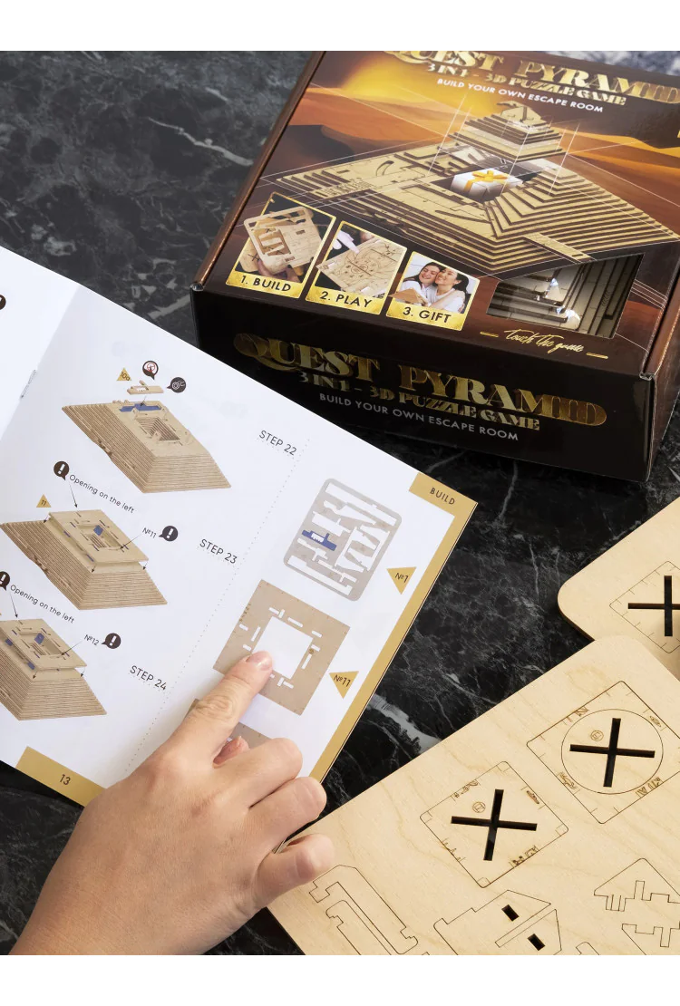 Квест-бокс конструктор EscapeWelt Quest Pyramid Constructor - Пирамида DIY