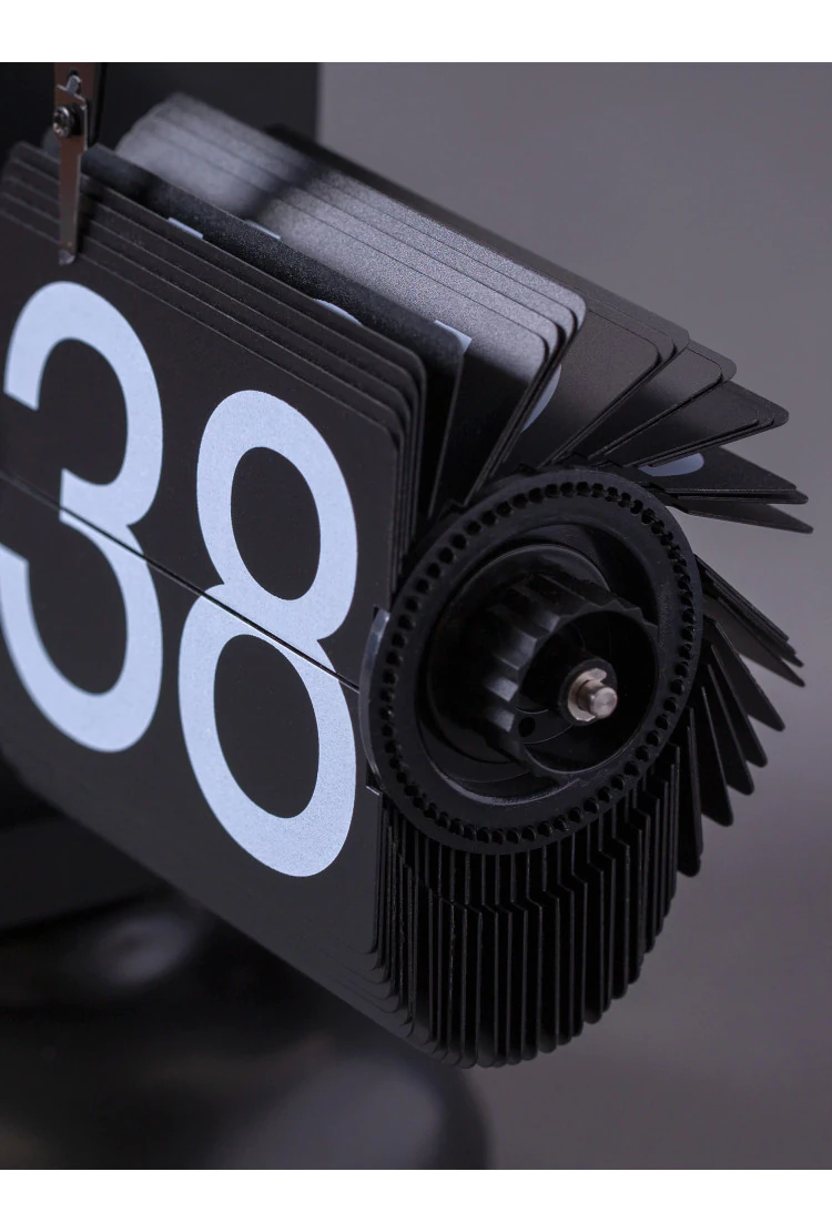Классические перекидные часы Flip-clock, 16х21х8 см (чёрные)