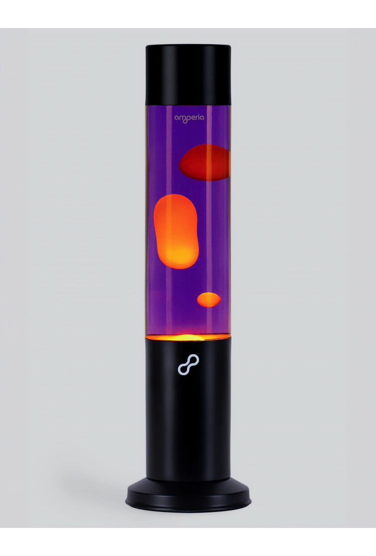 Лава лампа Amperia Tube Оранжевая/Фиолетовая (39 см) Black