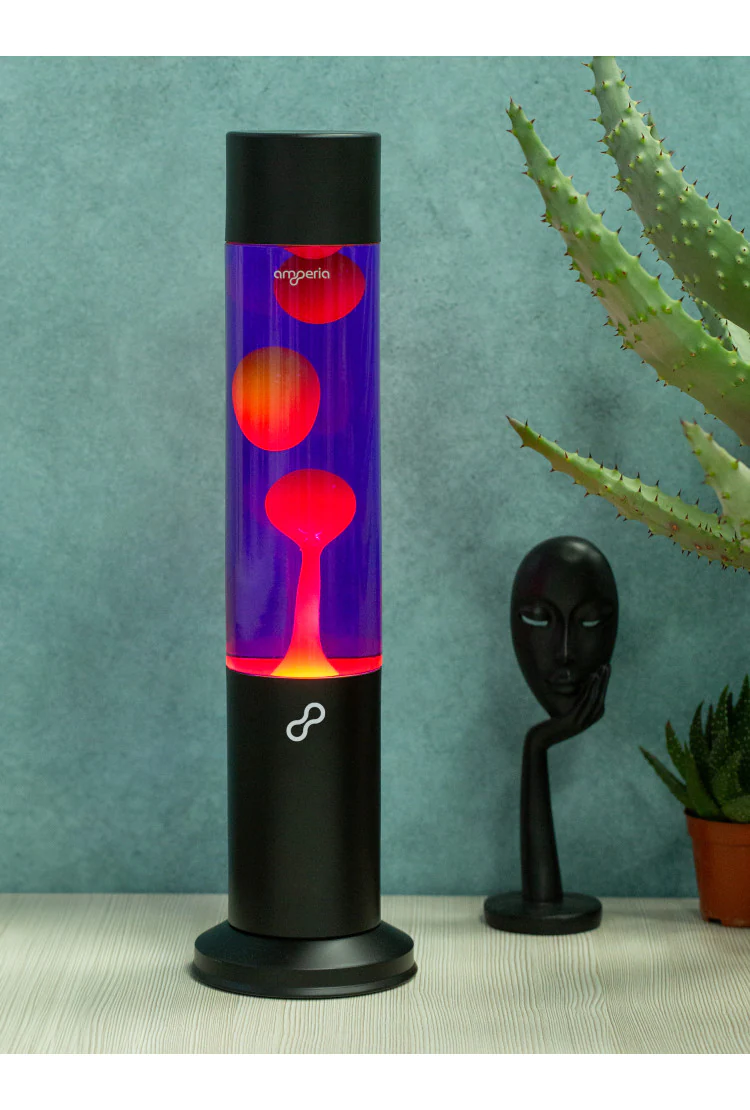 Лава лампа Amperia Tube Оранжевая/Фиолетовая (39 см) Black