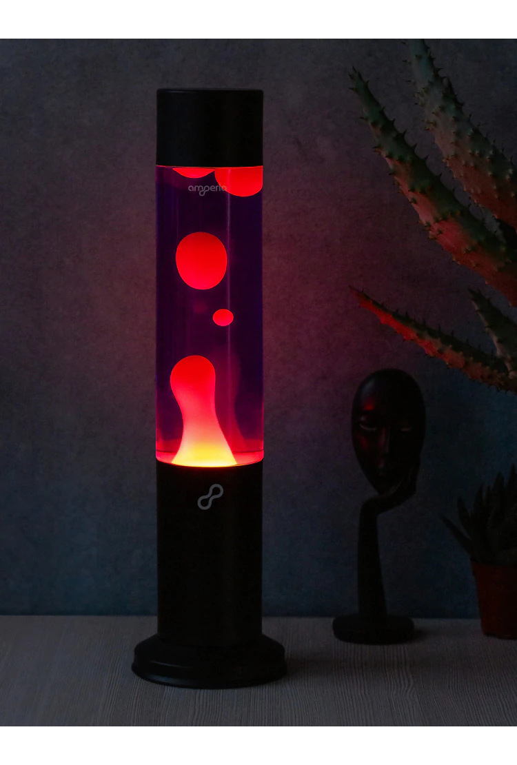Лава лампа Amperia Tube Оранжевая/Фиолетовая (39 см) Black