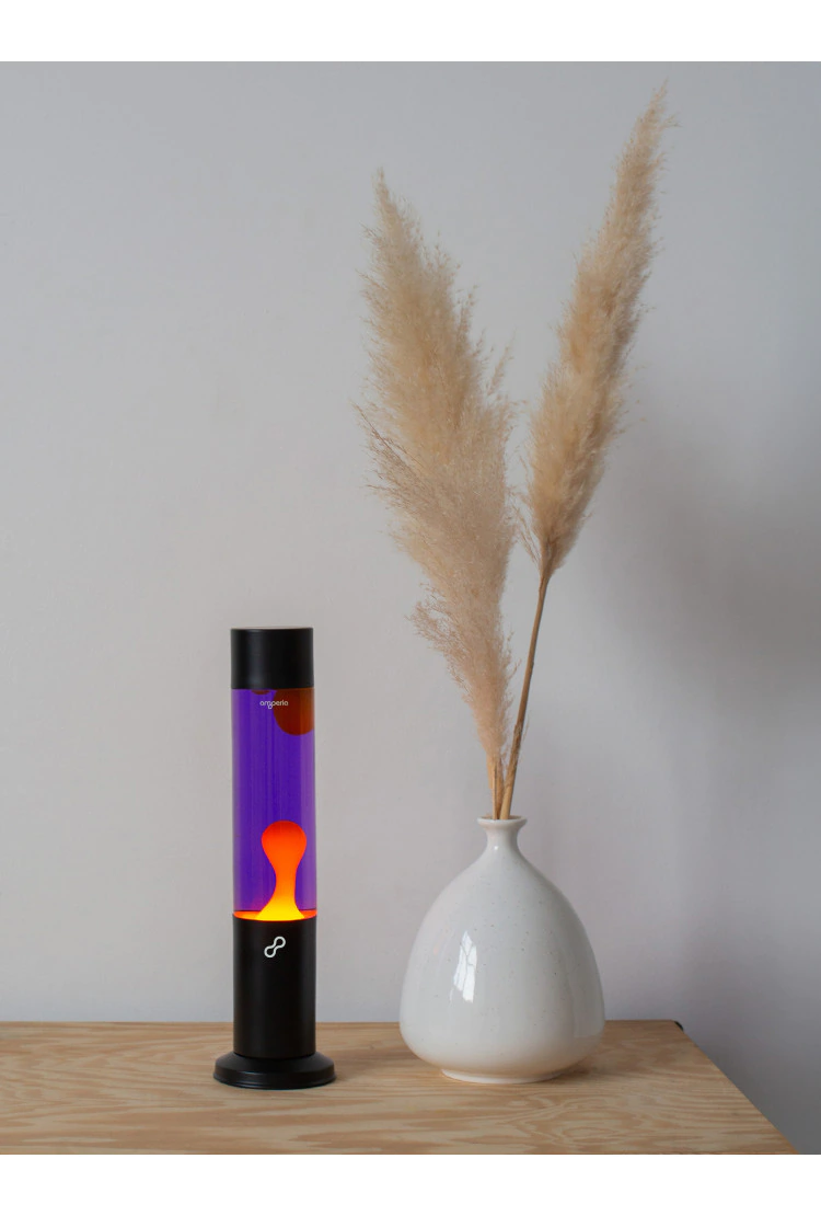 Лава лампа Amperia Tube Оранжевая/Фиолетовая (39 см) Black