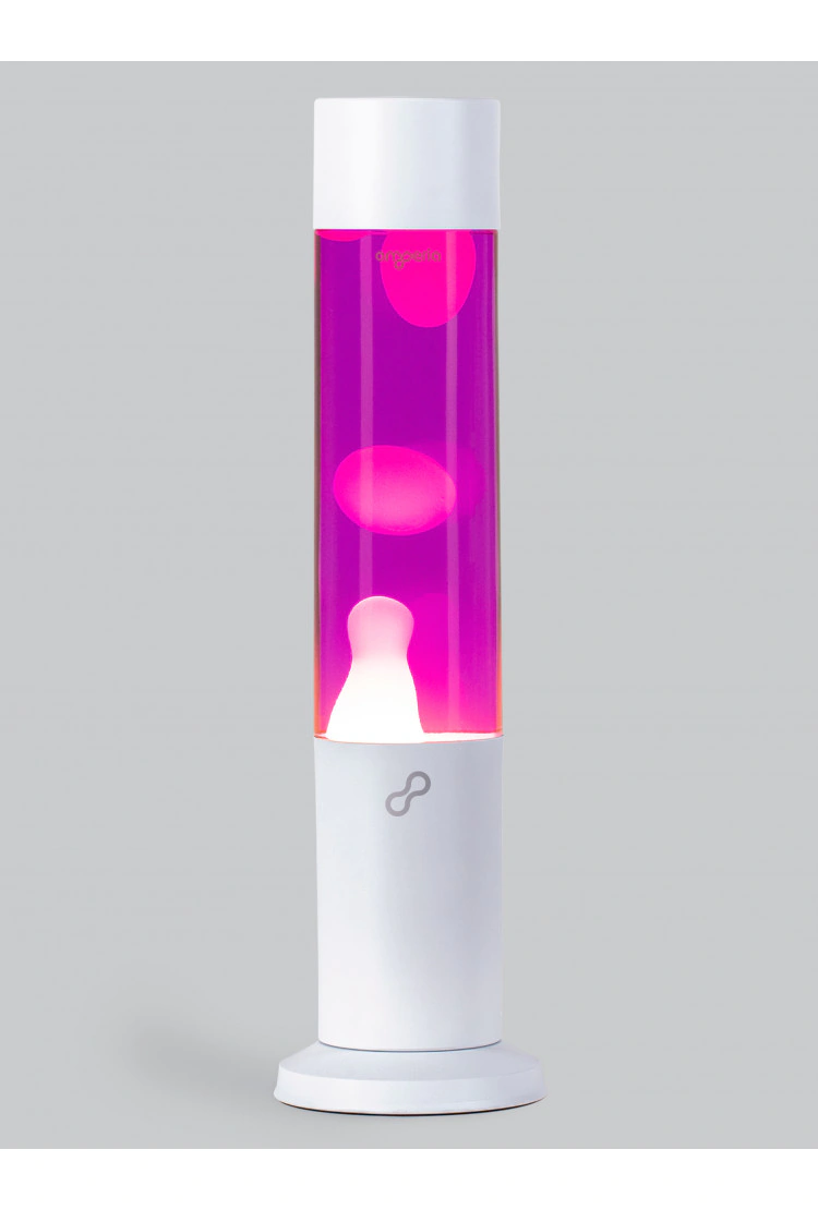 Лава лампа Amperia Tube Белая/Розовая (39 см) White