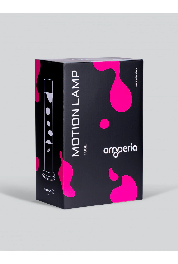 Лава лампа Amperia Tube Белая/Розовая (39 см) White