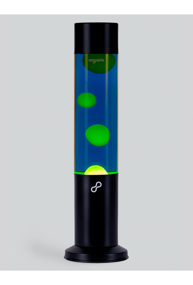 Лава лампа Amperia Tube Желтая/Синяя (39 см) Black