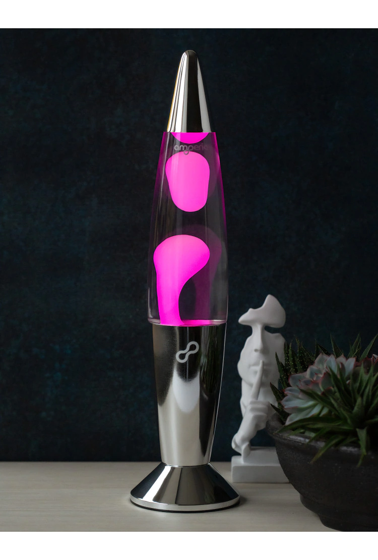 Лава лампа Amperia Void Smart Белая/Прозрачная (41 см) Chrome