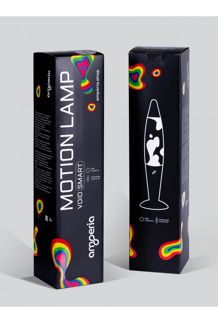 Лава лампа Amperia Void Smart Белая/Прозрачная (41 см) Chrome