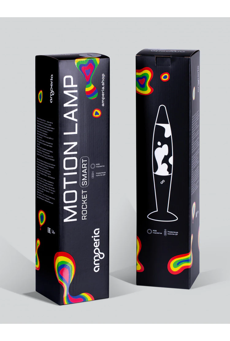 Лава лампа Amperia Rocket Smart Белая/Прозрачная (34 см) Black