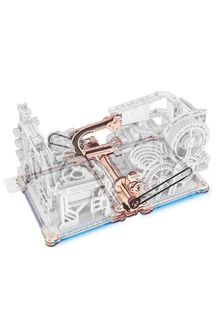Соединитель для конструкторов с шариками Spaceport & Night city Robotime Marble Run Link Pack
