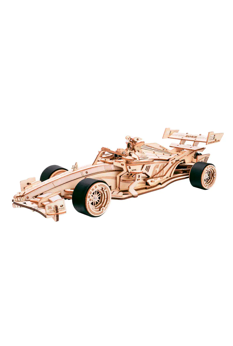 Деревянный механический конструктор Гоночный Автомобиль Robotime Racing Car