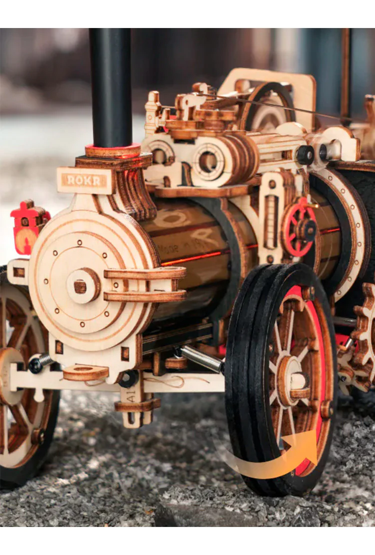 Деревянный механический конструктор Паровой Двигатель Robotime Steam Engine