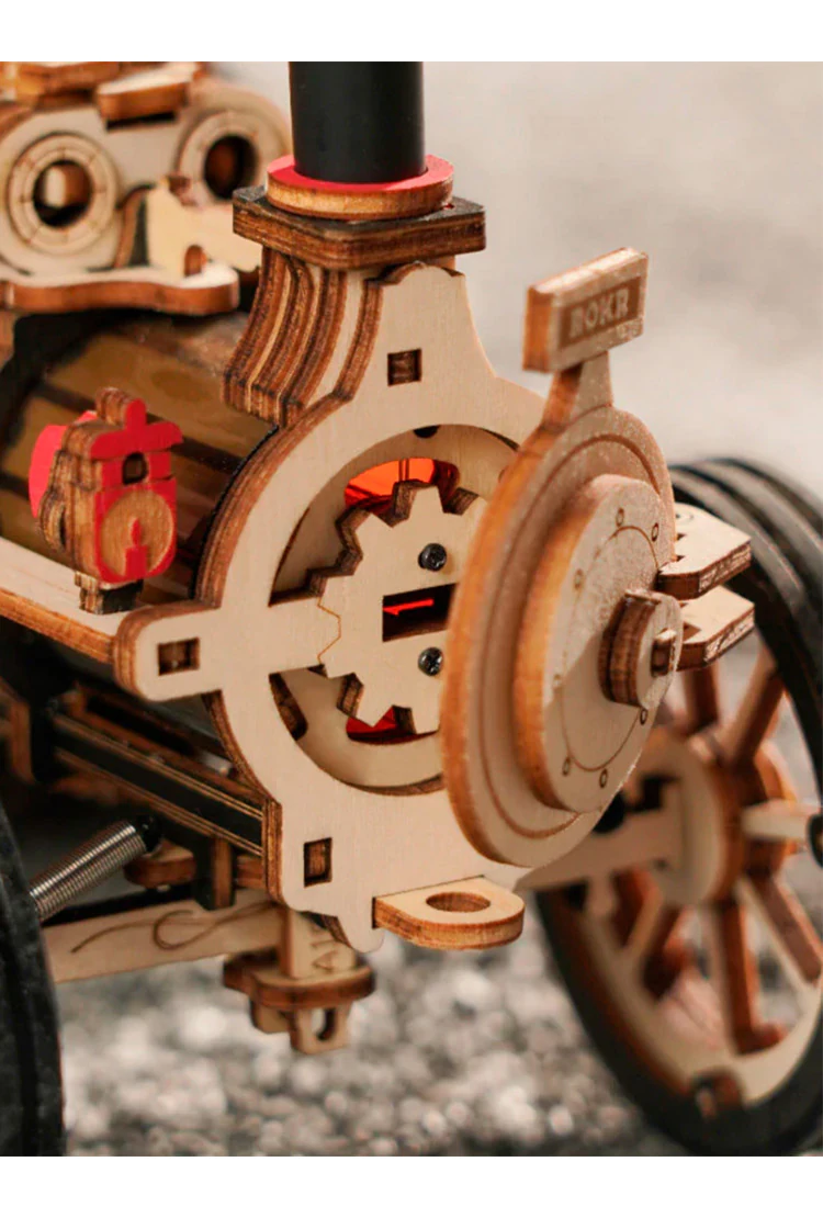 Деревянный механический конструктор Паровой Двигатель Robotime Steam Engine