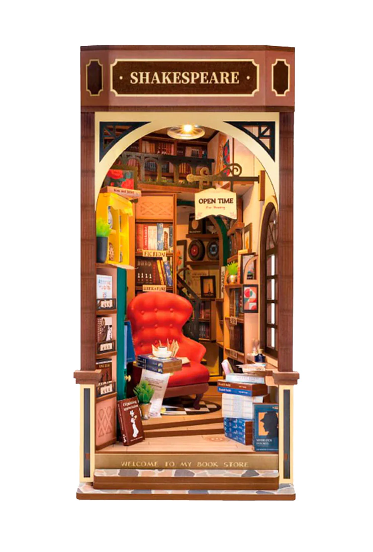 Деревянный конструктор - вставка на полку Книжный магазин Robotime Bookstore Book Nook