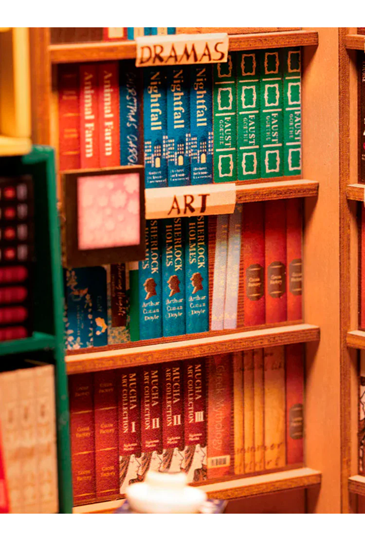 Деревянный конструктор - вставка на полку Книжный магазин Robotime Bookstore Book Nook
