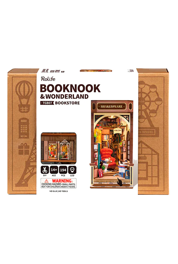 Деревянный конструктор - вставка на полку Книжный магазин Robotime Bookstore Book Nook