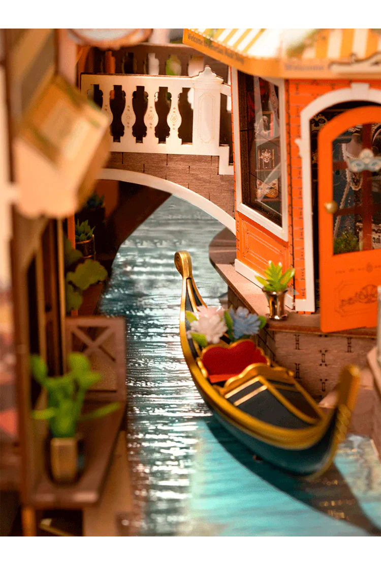 Деревянный конструктор - вставка на полку Романтическая Венеция Robotime Romantic Venice