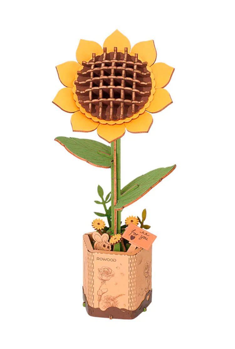 Деревянный конструктор Подсолнух Robotime Sunflower