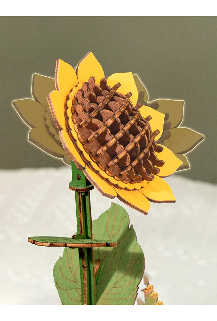 Деревянный конструктор Подсолнух Robotime Sunflower