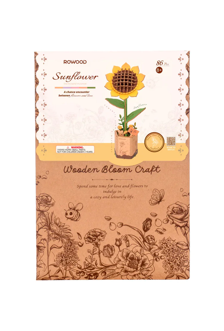 Деревянный конструктор Подсолнух Robotime Sunflower