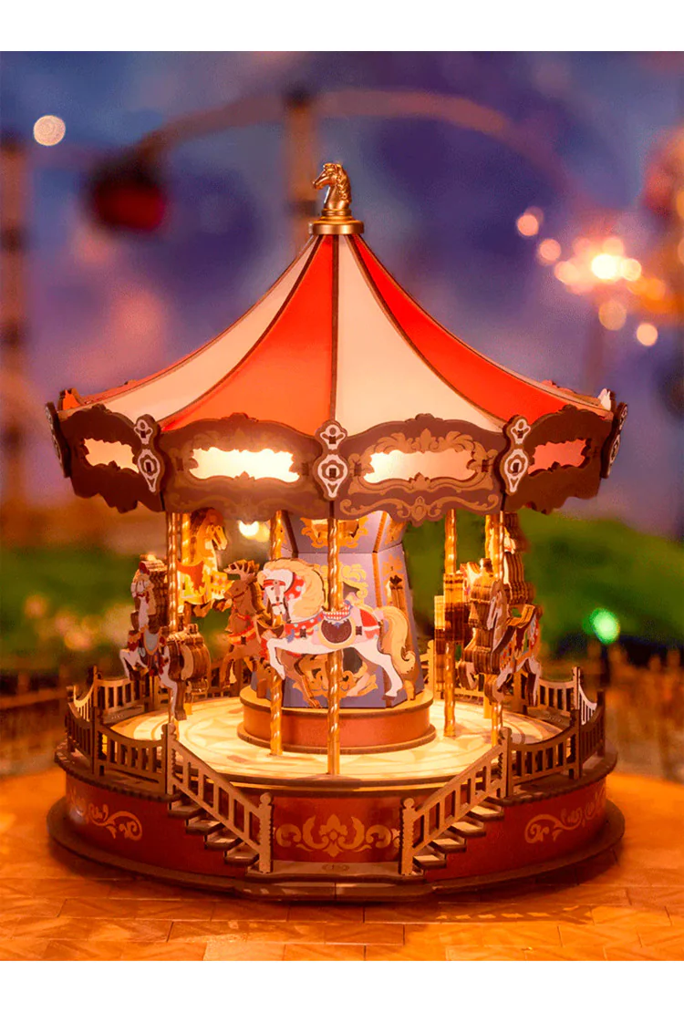 Конструктор музыкальная шкатулка Классическая карусель Robotime Classic Carousel