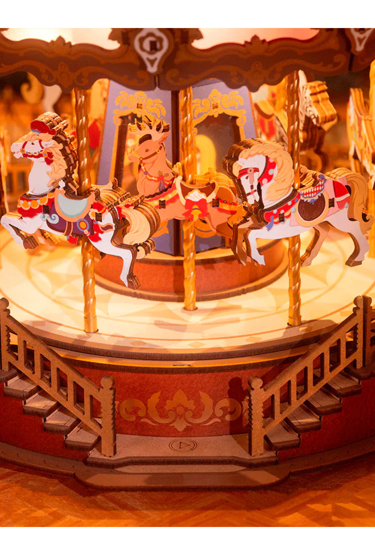 Конструктор музыкальная шкатулка Классическая карусель Robotime Classic Carousel